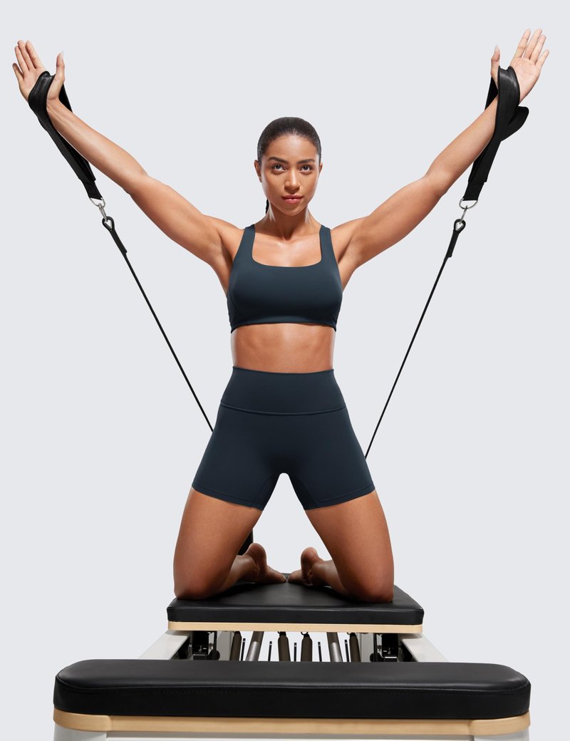CRZ YOGA Secretsculpt Butterlift Biker Shorts 4" - No Front Seam High Waisted Womens Workout Gym Booty Scrunch Butt True Navy Medium