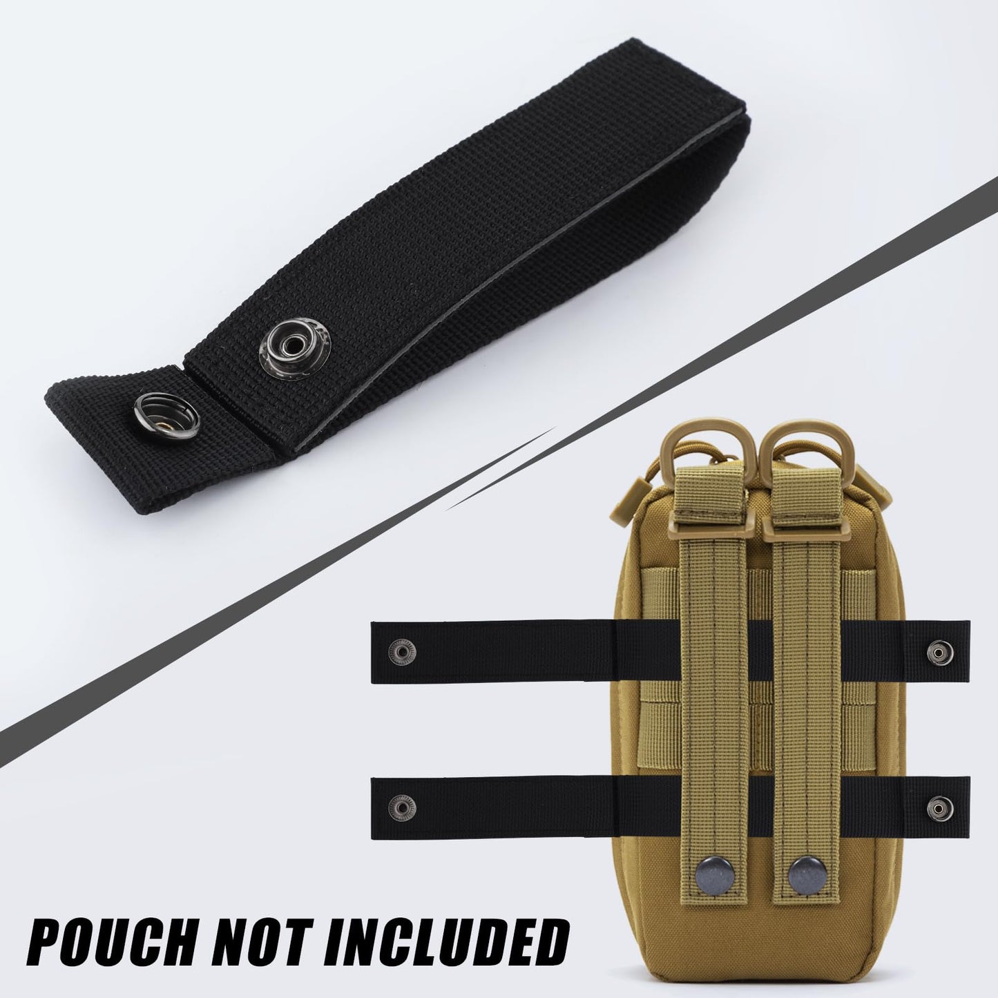 5pcs MOLLE Straps, MOLLE Webbing Straps Practical MOLLE Backpack Straps Nylon Snap Strap MOLLE Attachment Straps Accessories Strap Connectors for MOLLE