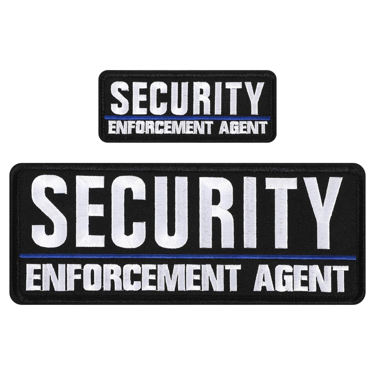 2 Pcs Security Patches for Vest, Security Enforcement Agent Patches, Security Velcro Patch with Sticking Fasteners for Uniforms, Jackets, One Small and One Large