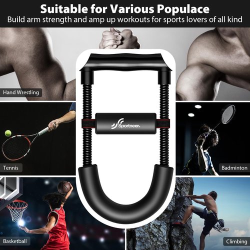 Forearm Strengthener Sportneer Forearm Wrist Strengthener Exerciser with Adjustable Tension for Improving Strength - Hand Developer Arm Grip Workout Strength Trainer Home Gym Workout Equipment for Starter and Pro