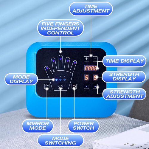 BAUSATZ Rehabilitation Robotic Gloves for Stroke Recovery-Multiple Training Modes,Custom Settings Finger Rehab Trainer,Stroke Recovery Equipment (Left Hand-Large)