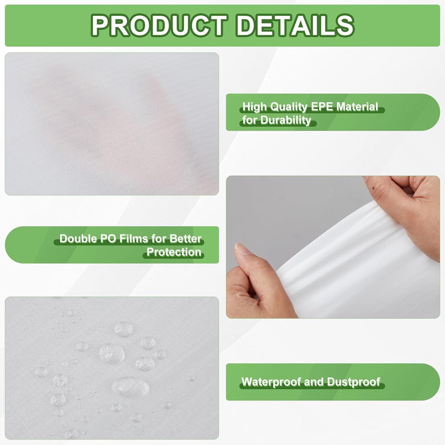 30 Pcs 18x18 Inch Extra Large Foam Pouches, Cushion Foam Pouches for Moving, Moving Supplies Packing Wrap Bag for Large Dishes, Book, Photo Frame, Canvas Artwork and Fragile Items