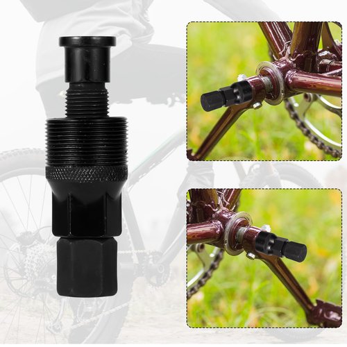 Bicycle Crank Puller, Crank Arm Puller Bike Crank Removal Tool Crankset Puller Tool Crank Remover for Bicycle Repair and Maintenance (Black)