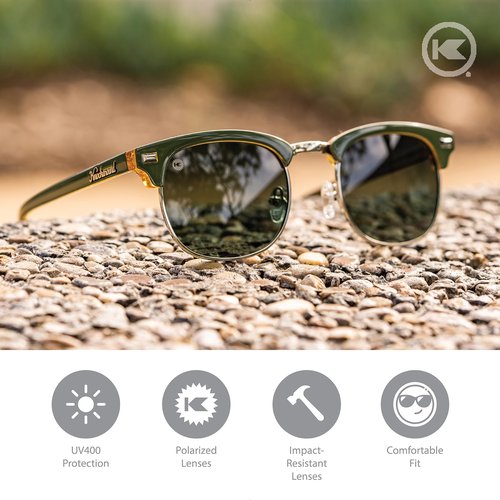 Knockaround Brooklines Polarized Sunglasses for Men & Women - Impact Resistant Lenses & Full UV400 Protection, Coyote Calls