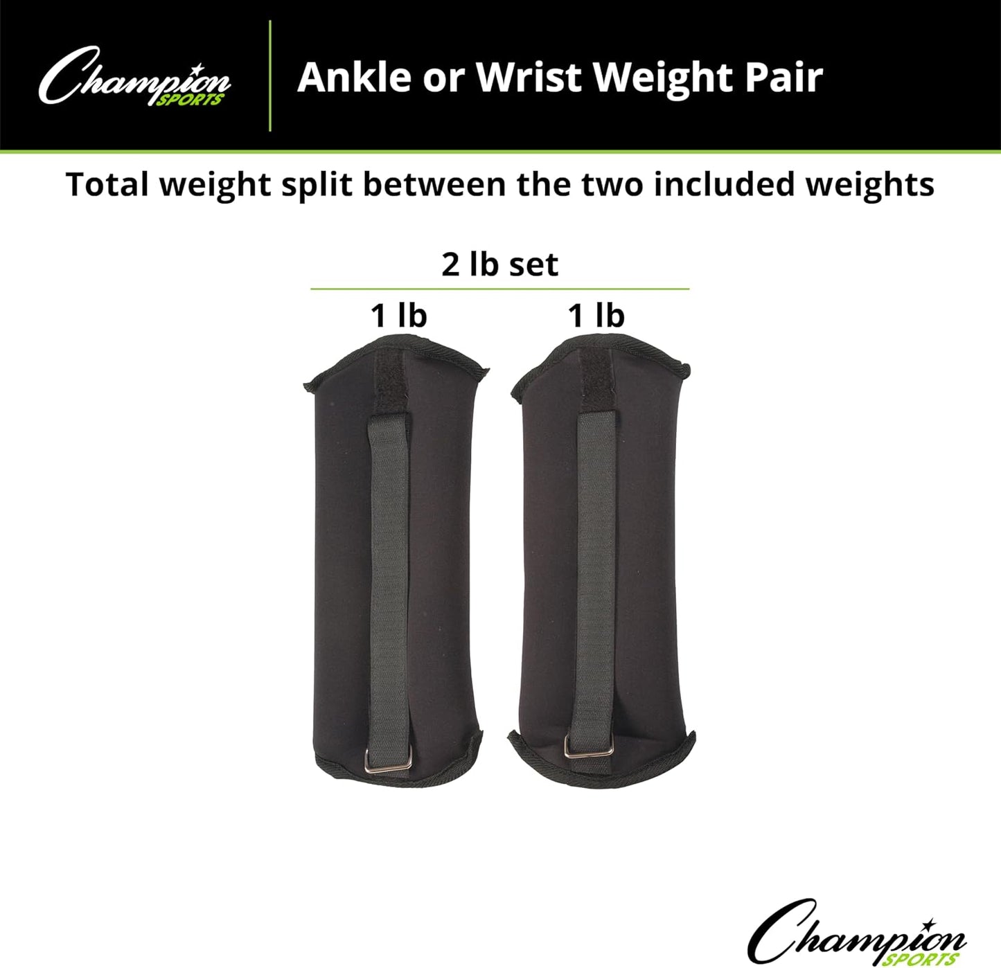 Champion Sports Soft Adjustable Ankle and Wrist Weights