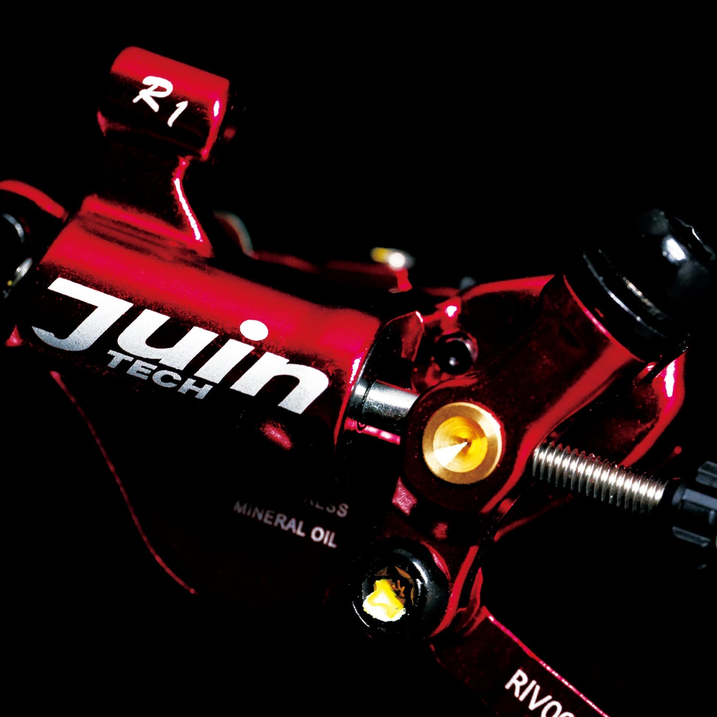 Juin R1 Hybrid Hydraulic Disc Brake Caliper, Mechanical/Hydraulic Disc Brake Kit, Black