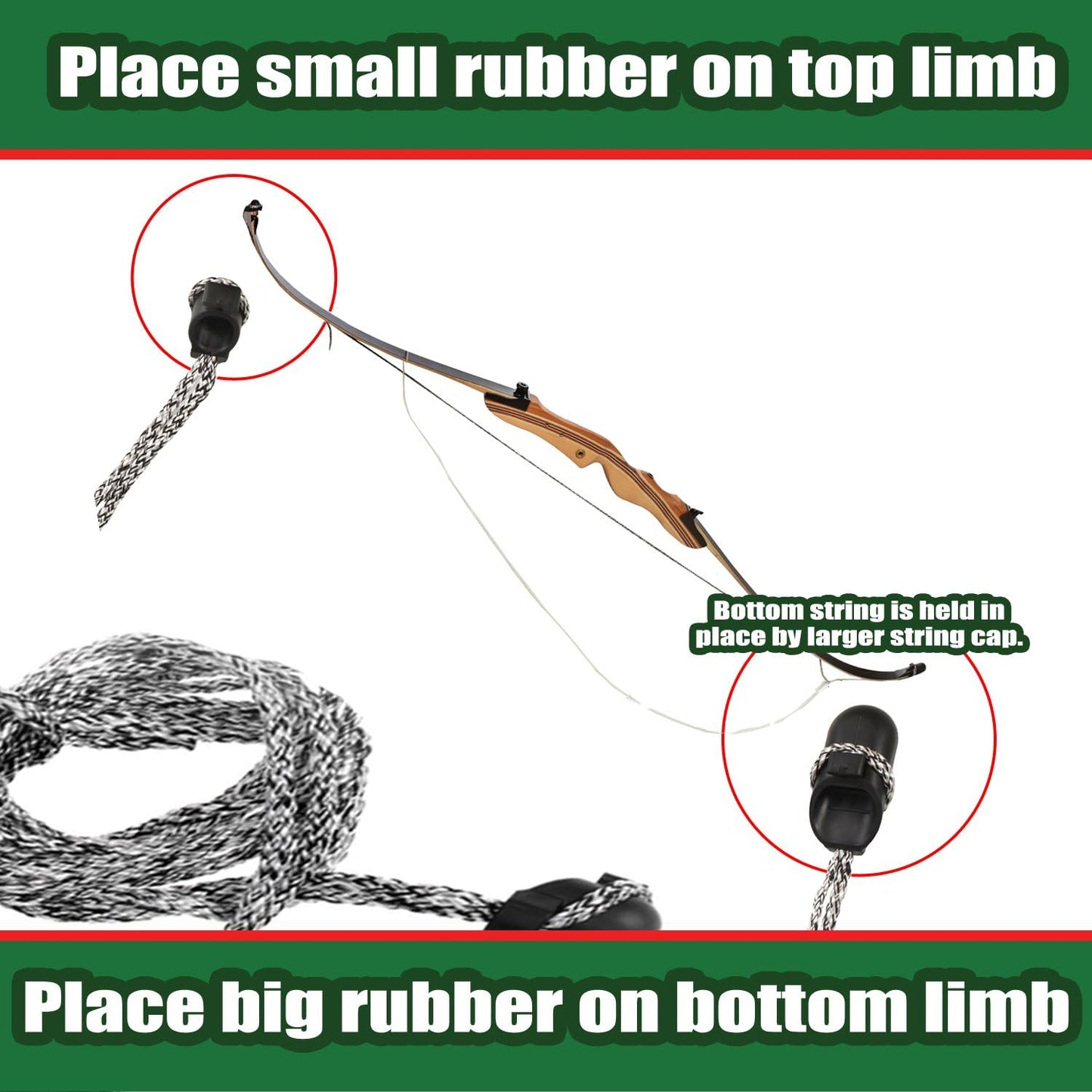 KESHES Archery Recurve Bow Stringer Tool - Limbsaver String Tool for Recurve, Traditional, and Long Bows - Ideal for Archery Target Practice, Hunting, and Bow Accessories - Durable & Easy-to-Use