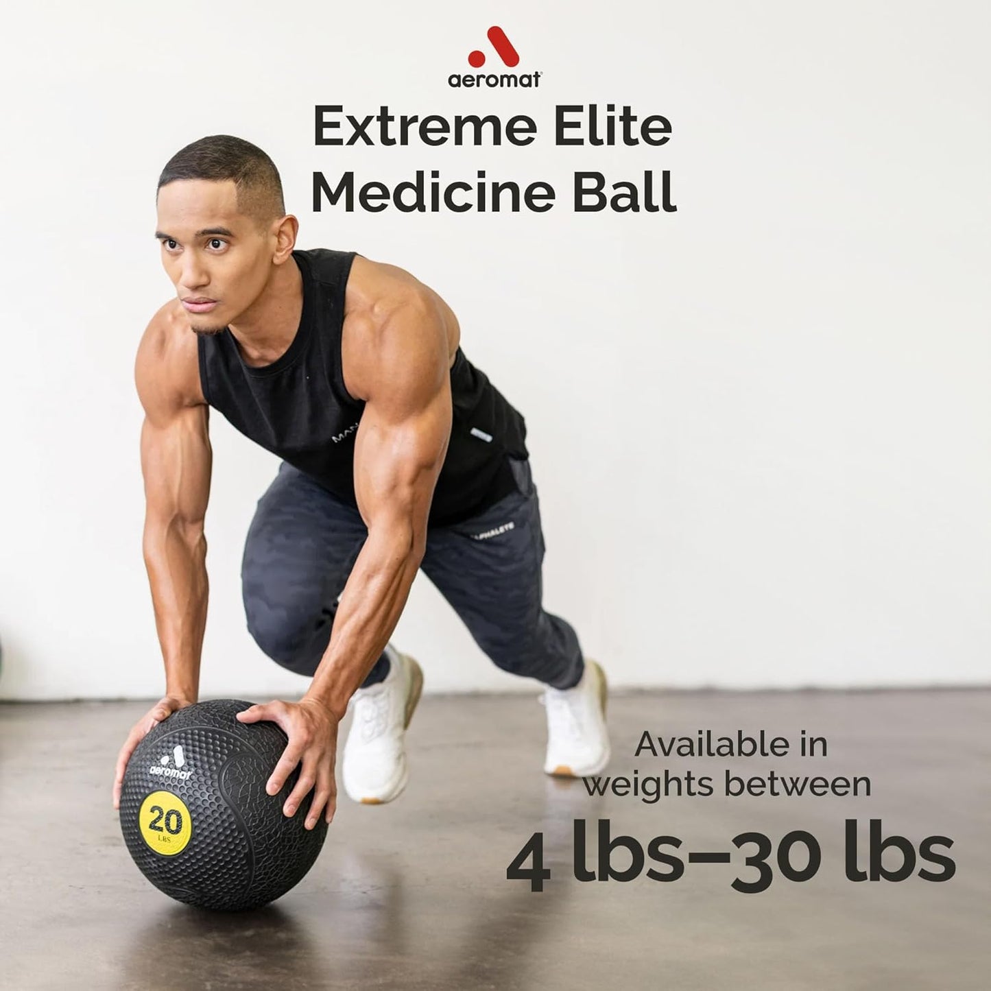 Aeromat Extreme Elite Medicine Balls for Exercise - 10" Diameter Workout Ball, Weighted Balls for Exercise, Weight Ball, Color-Coded Med Balls