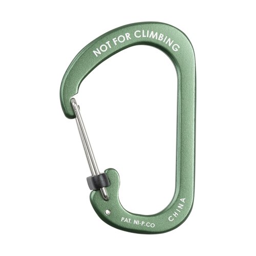 Nite Ize Aluminum SlideLock Carabiner - Daily Use & Lightweight Carabiner - Compact Aluminum Carabiner with Lock - Versatile Rectangular Carabiner - Size 4, Olive (4 Pack)