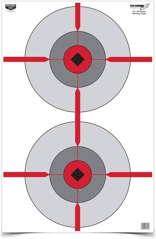 23" x 35" Birchwood Casey Eze-Scorer Bull's-Eye Paper Targets - 100 Pack for Indoor/Outdoor Shooting