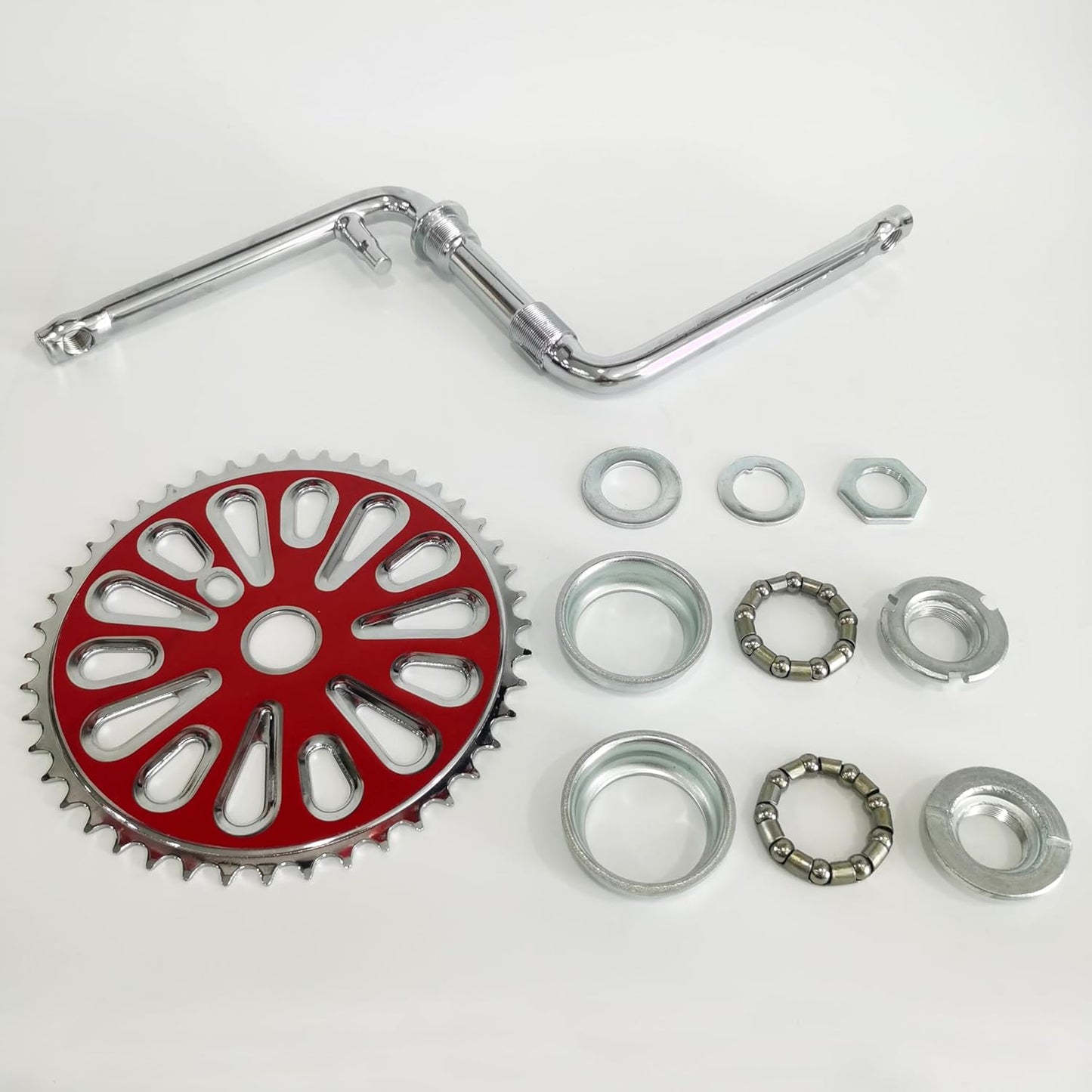 2”Cup Wide Pedal Crank Kit, One-Piece Crank, for 2- Stroke Motor,Gas Motorized Bicycle 48cc/66cc/80cc