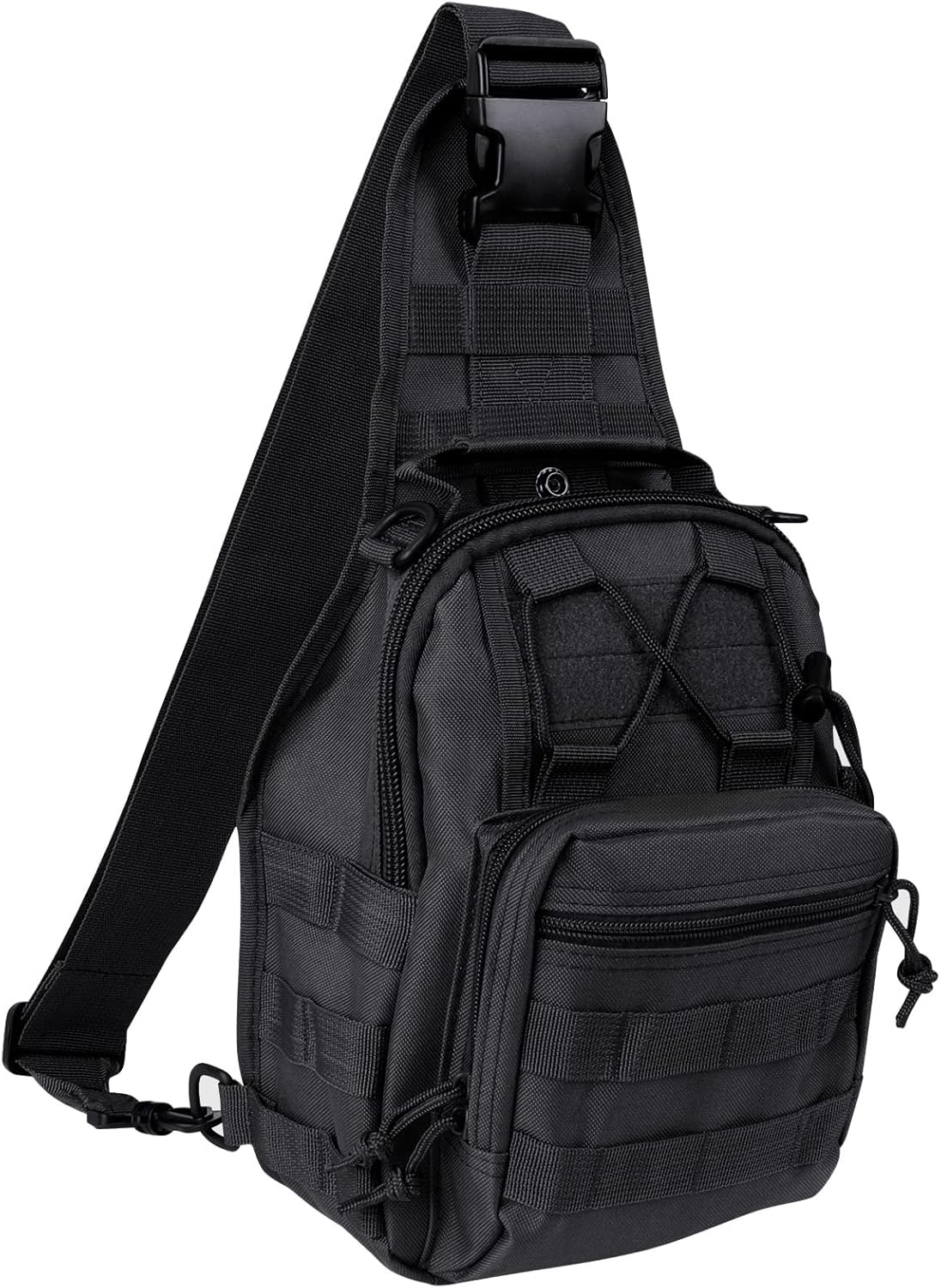 Qcute Tactical Backpack, Waterproof Military Cross-body Molle Sling Shoulder Backpack Chest Bag for Outdoor Every Day Carry