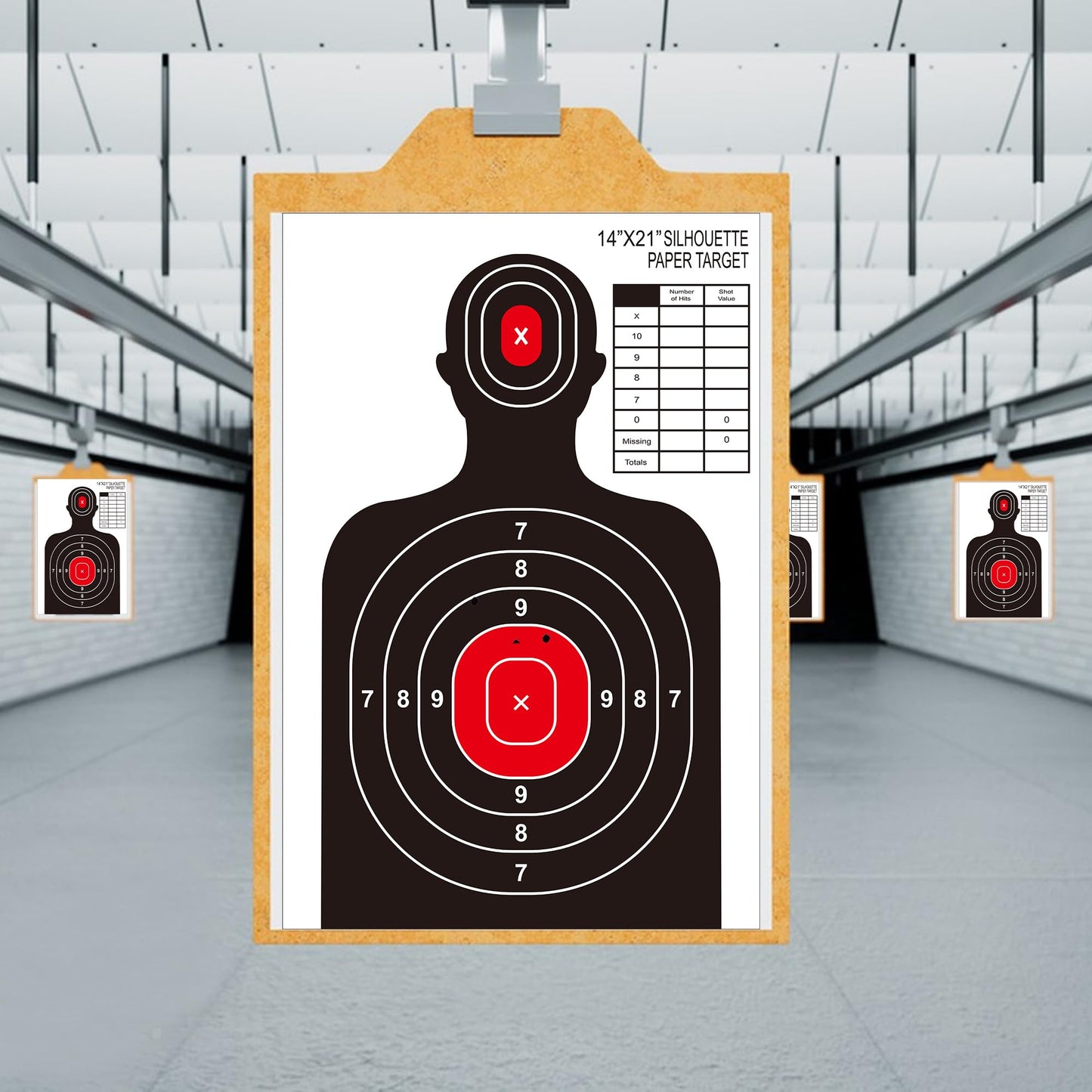 14x21 Inch Shooting Targets for The Range,50 Packs Paper Silhouette Shooting Targets for Indoor and Outdoor Use,Suitable for Handguns,Rifles,BB Guns,Airsoft,Pellet Guns