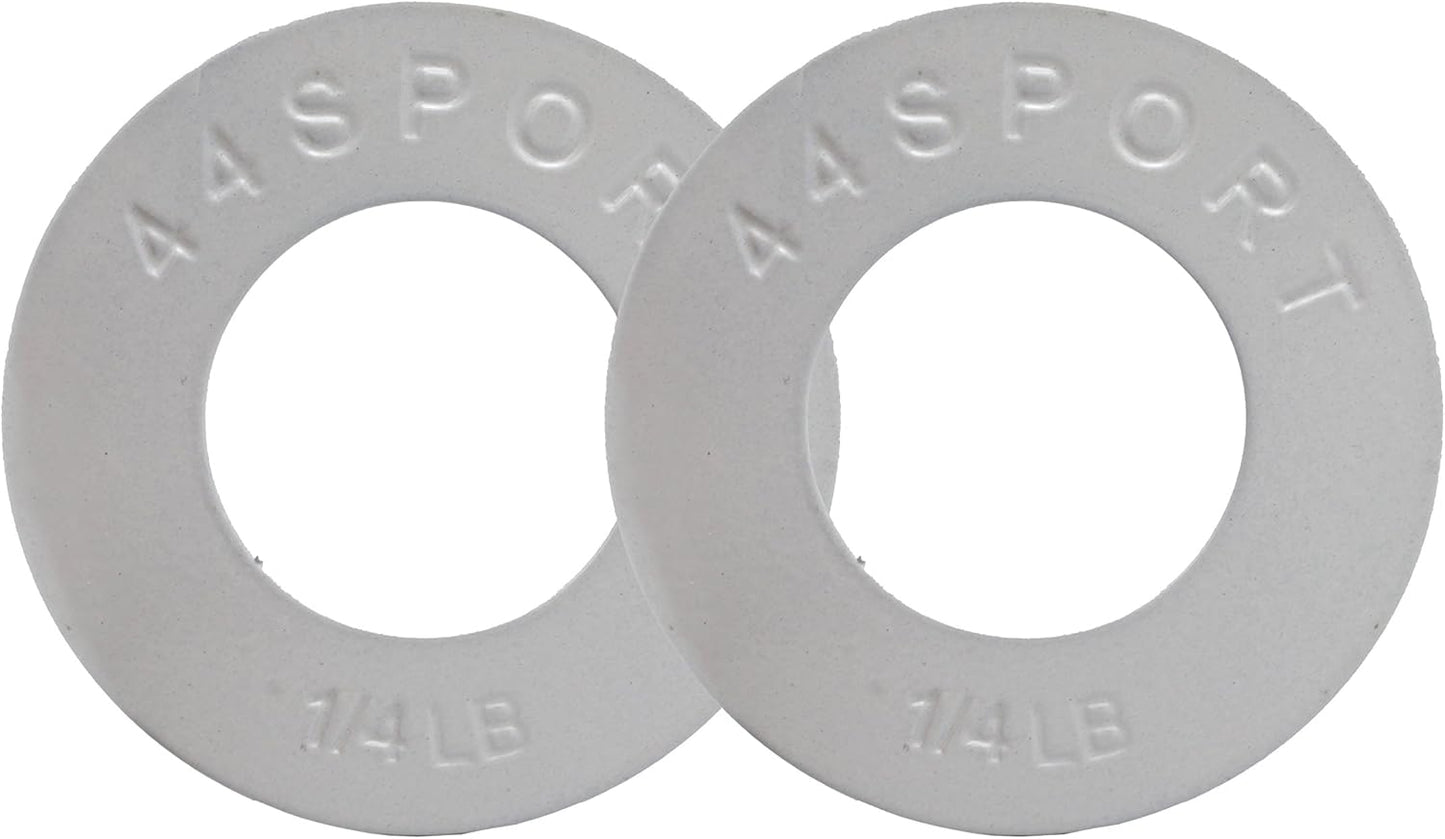 44SPORT Olympic Fractional Weight Plates Set - 1/4, 1/2, 3/4, 1 lb (8 Plates, 5 lbs Total)