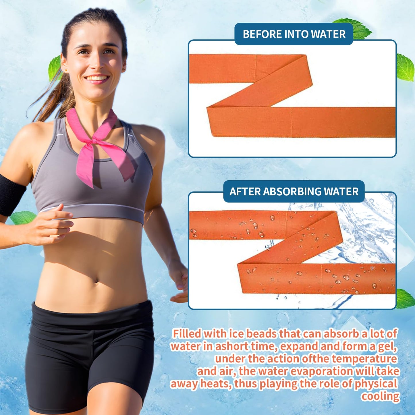 30Pcs Cooling Neck Wraps,Neck Coolers for Hot Weather,Summer Cooling Accessories,Reusable Cooling Wraps for Neck,Cooling Headband for Hiking Camping Athletes Outdoor Hot Summer for Women Men Dog