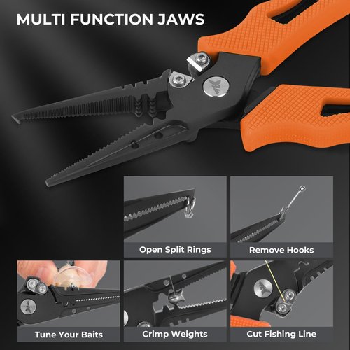 KastKing Radius KutR Fishing Line Spooler, Line Gobbler Line Stripper & 7" Cutthroat Pliers Combo, Multi-Functional Fishing Tool Combo, Corrosion Resistant - for Freshwater & Saltwater Angling