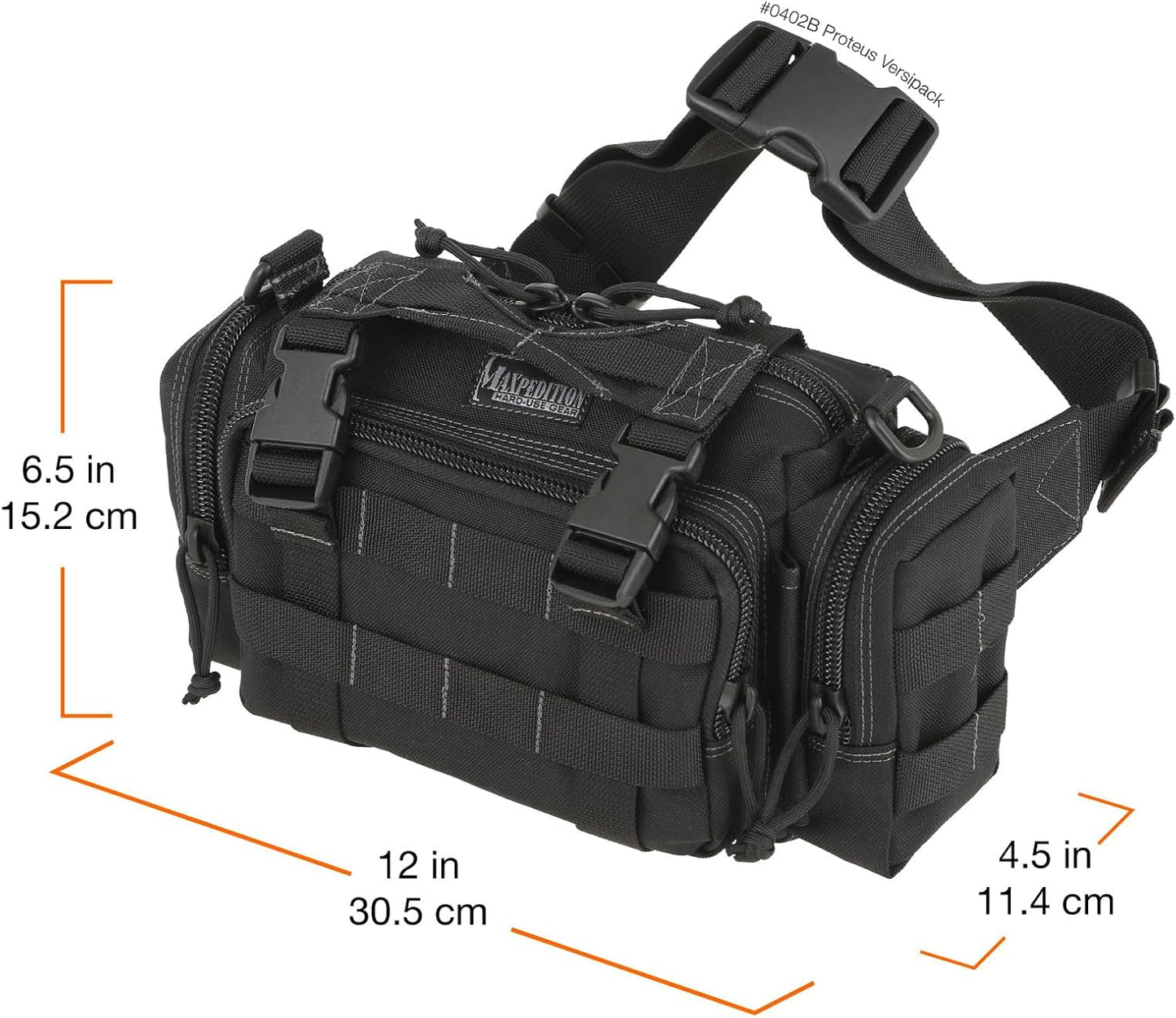 Maxpedition Unisex Adult Waist Proteus Versipack Black, Black