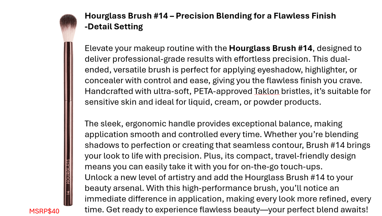 Hourglass No. 14 Detail Brush | Precision Makeup Tool for Flawless Finish
