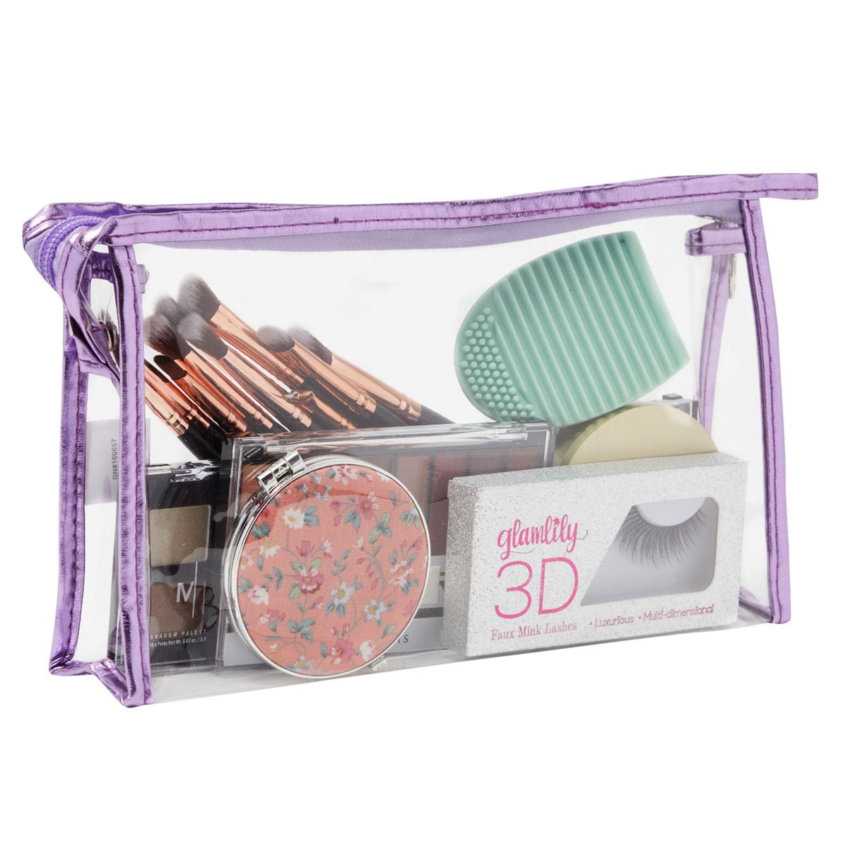 Clear Cosmetic Bags | 10-Pack Zippered Travel Toiletry Pouches | 5 Colors