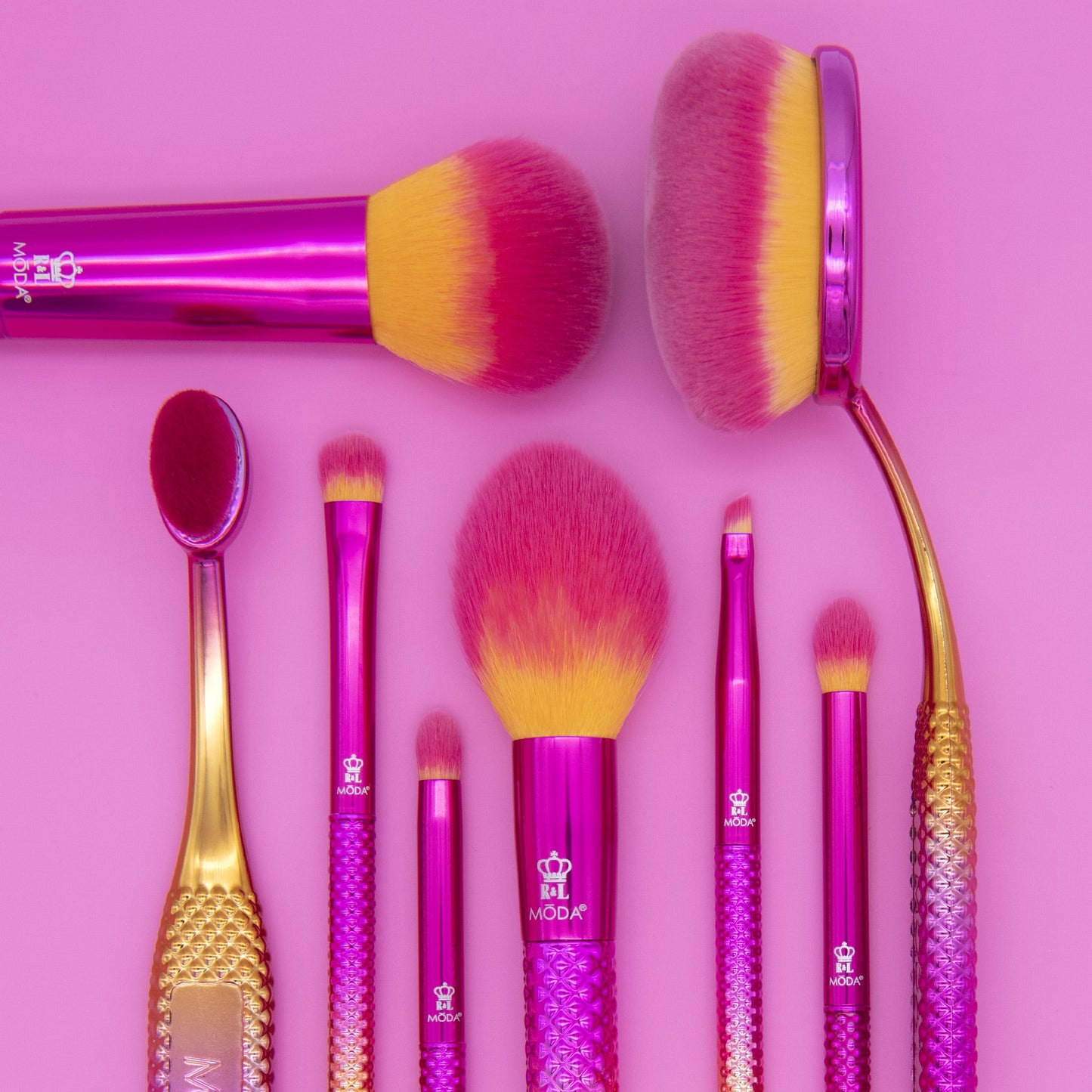 Sunset Prismatic 8Pc Makeup Brush Kit | Full Face | Moda Brush