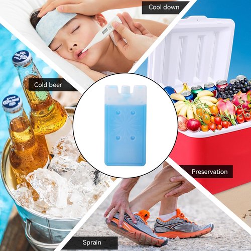 Gsycle 2PCS Ice Packs for Coolers, 240ml Portable Ice Pack Reusable Cold Ice Pack Brick Quick Freeze Cold Freezer Packs for Lunch Bags Cooler Backpack, Camping, Picnics, Beach