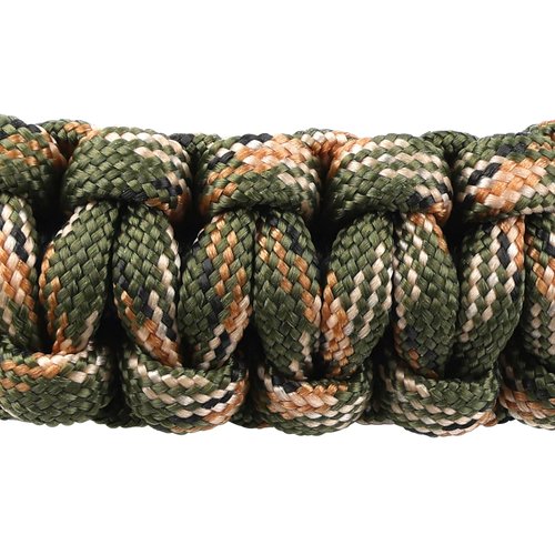 SUNYA Archery Bow Wrist Sling, 550 Paracord Strap with Stretch Lanyard. Fit Compound Bow Stabilizers (Aluminum Mount-Camo)