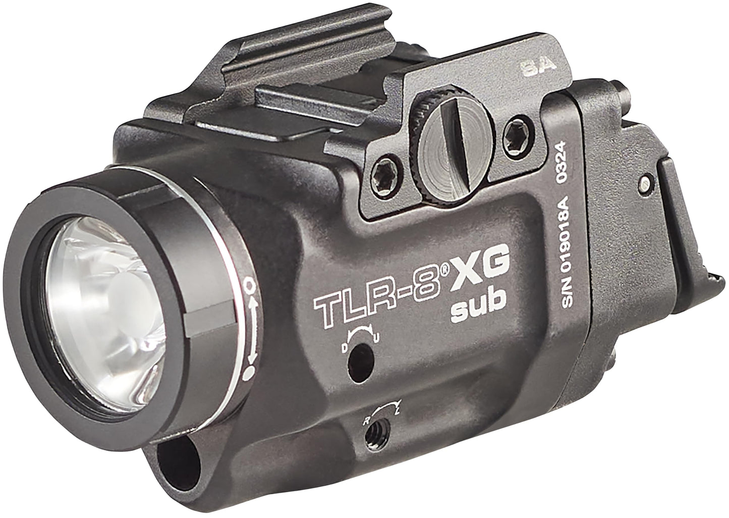 Streamlight 69439 TLR-8 X G sub 500-Lumen Rail-Mounted Tactical Weapon Light with Integrated Green Aiming Laser Exclusively for Springfield Armory Hellcat Only, Black