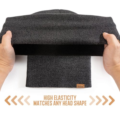 Beanie Winter Hats Stocking Caps Mens and Womens Slouchy Wool Knit Warm Thermal Toboggan Ski Gear Gifts Charcoal Gray