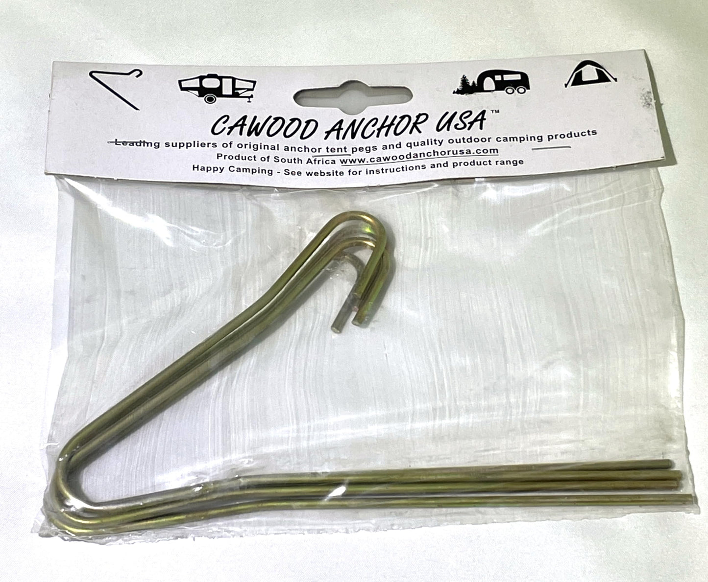 Cawood Anchor Backpacker Guy Line Anchor Stake Corrosion Resitant Spring Steel for Tents and Rain Fly (Pack of 4)