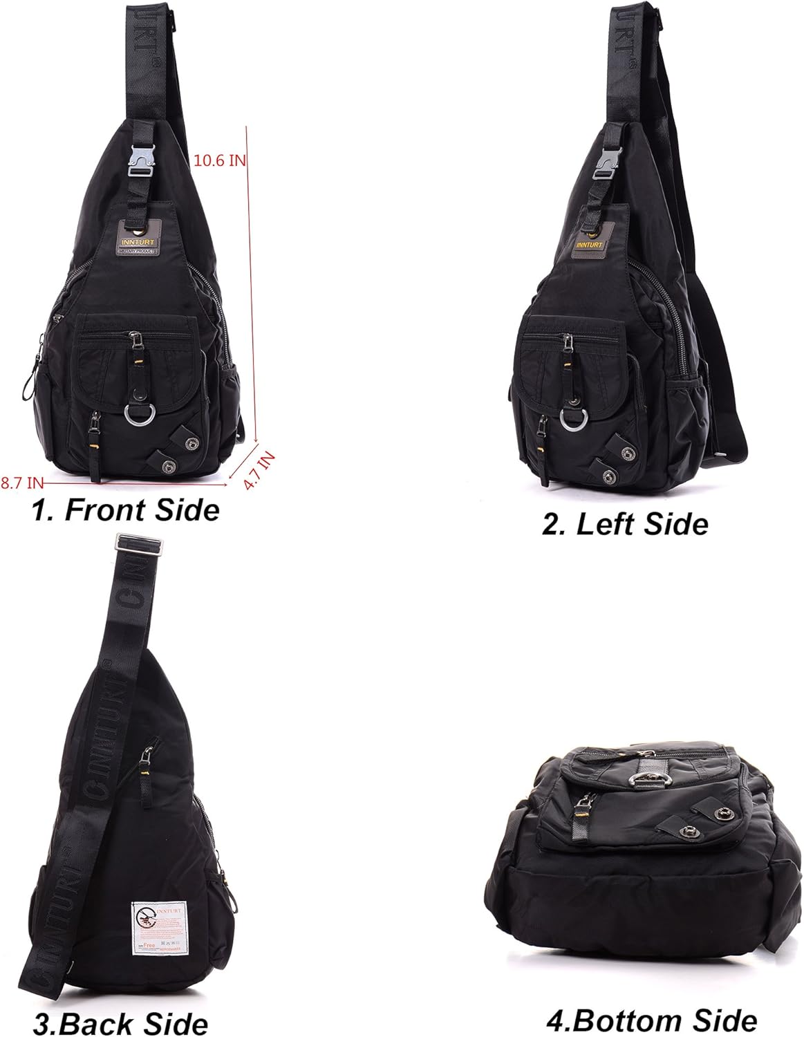 Sling Backpack Sling Bag Crossbody Daypack Chest Shoulder Pack for Men Women