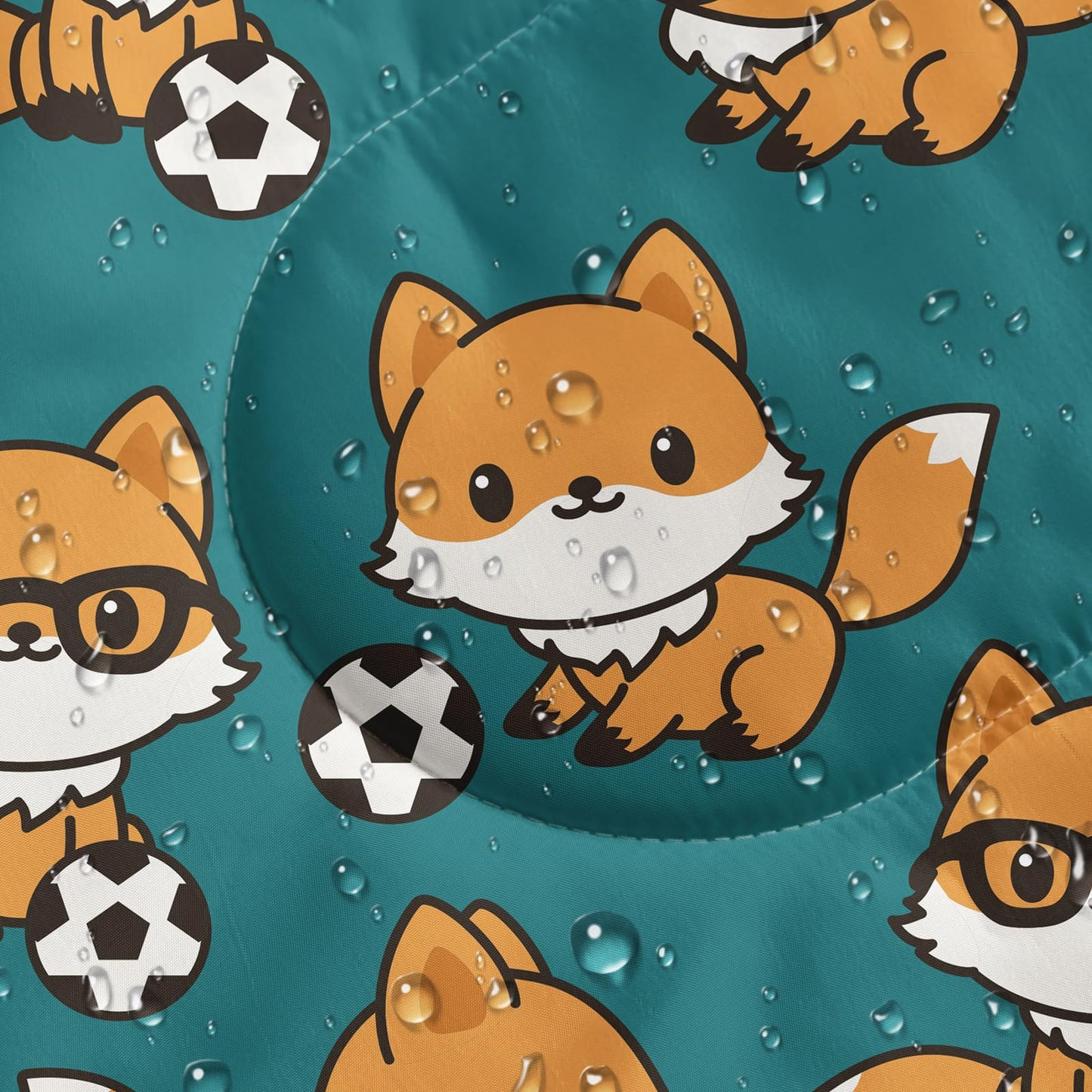 AILONEN Sleeping Bag Fox Print Blue Sleep Bag 3 Season Warm & Cold Weather Boys Girls Travel Camping Outdoor Lightweight & Waterproof Comfortable Sleeping Bag with Compact Carrying Bag