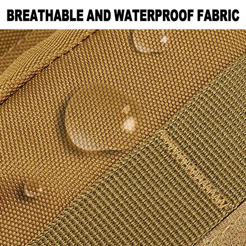 LFWATAXY 1 Pcs Tactical Water Bottle Pouch Tactical Backpack Attachment Pouches Water Bottle Pouch Zipper Water Bottle Bag Water Bottle Holder with Strap Hiking Camping Outdoor Travel (Khaki)