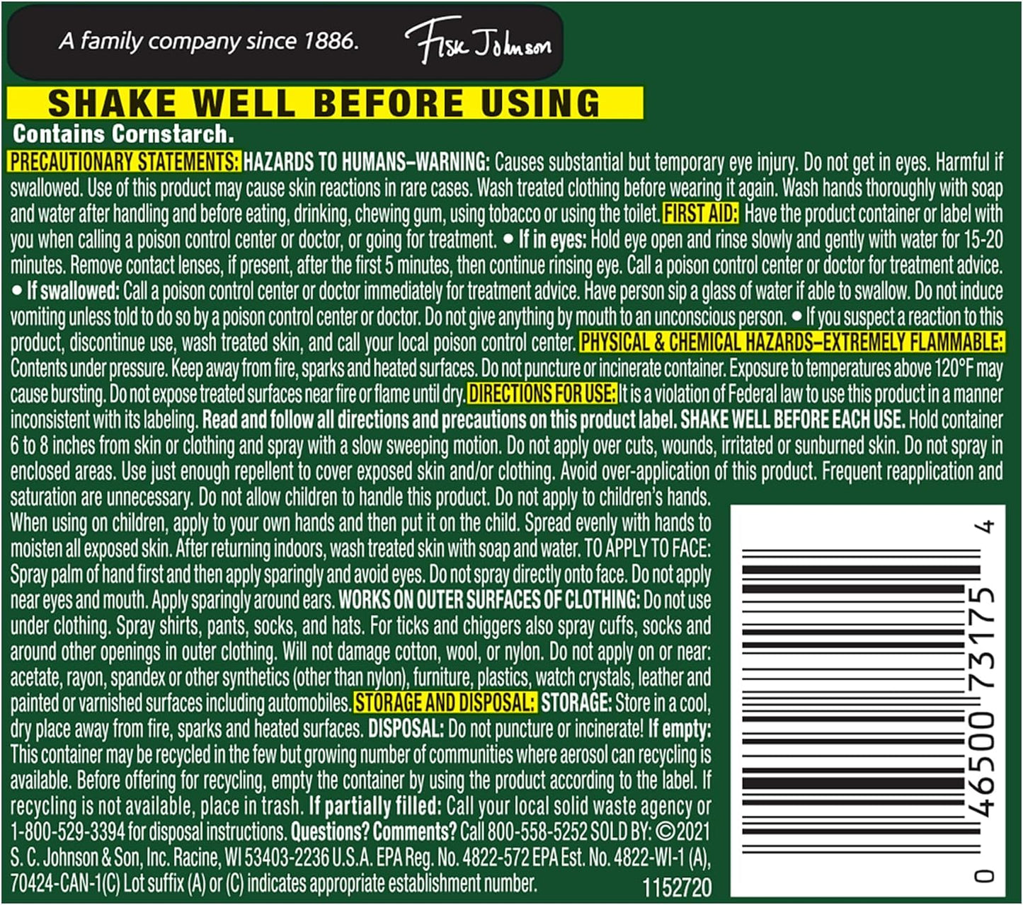 OFF! Deep Woods Insect Repellent Aerosol, Dry, Non-Greasy Formula, Bug Spray with Long Lasting Protection from Mosquitoes and Ticks, 2.5 oz (Pack of 12)