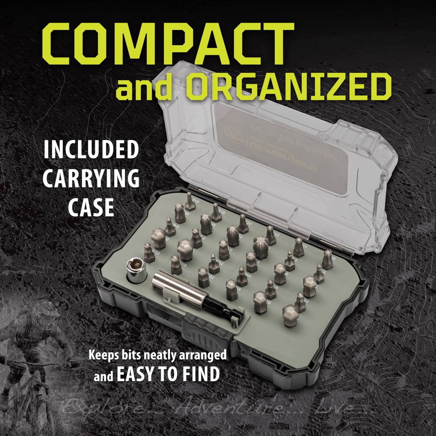 Kilimanjaro 36-Piece 1/4-Inch Drive Ball Head Bit Set – Metric, SAE & Torx Bits with Coupler & Magnetic Bit Holder – Compact Storage Case – 910539ECE