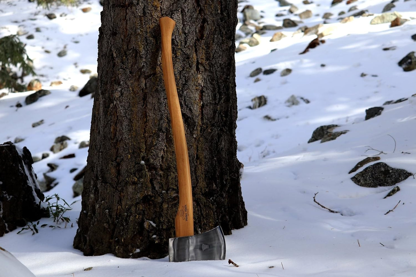 1844 Helko Werk Germany Classic Journeyman Pack Axe - Made in Germany Lightweight and Compact Backpacking Axe and Bushcraft Axe for Camping - Head 1.5 lbs, Handle 20 in. (Journeyman) #11441