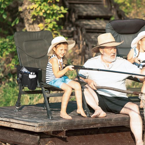 Xxerciz Beach Chair Cup Holder, Camping Chair Armrest Drink Organizer with Easily Attached Hook and Loop Strap, Universal Chair Accessory for Water Bottle, Sunglasses, Phone, Tablet, etc.