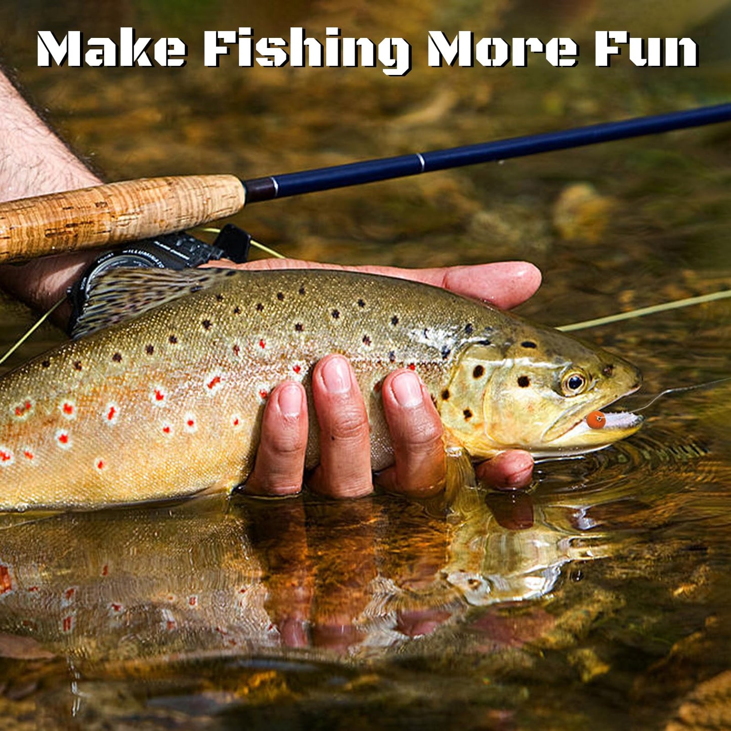 24pcs Fly Fishing Flies Kit Brass Beadhead Glo Bug Egg Floating Fly Lure for Salmon, Steelhead, Trout, Fishing Accessories