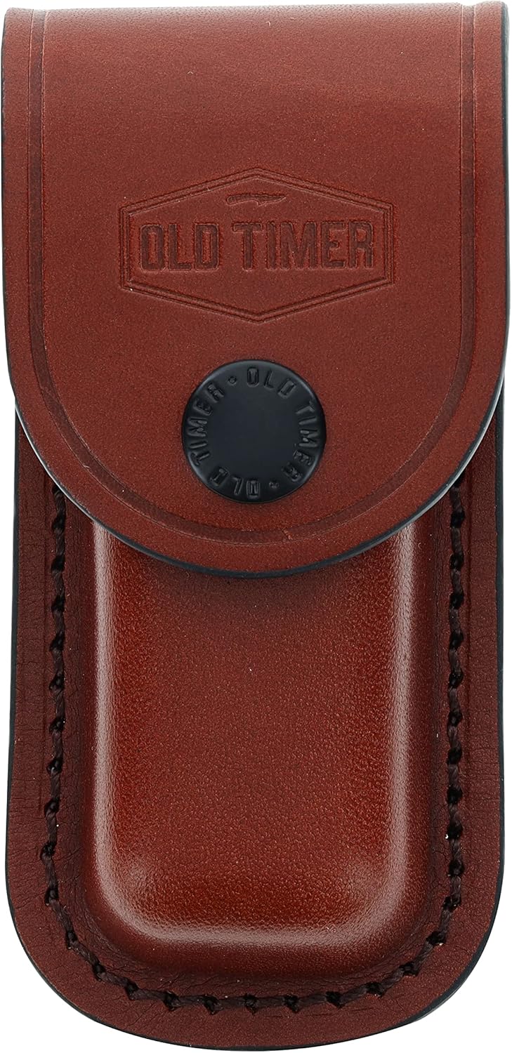 Old Timer 28OT Mountain Beaver Jr. 6.1in S.S. Traditional Lockback Folding Knife with 2.5in Clip Point Blade and Wood Handle for Outdoor, Hunting, Camping and EDC