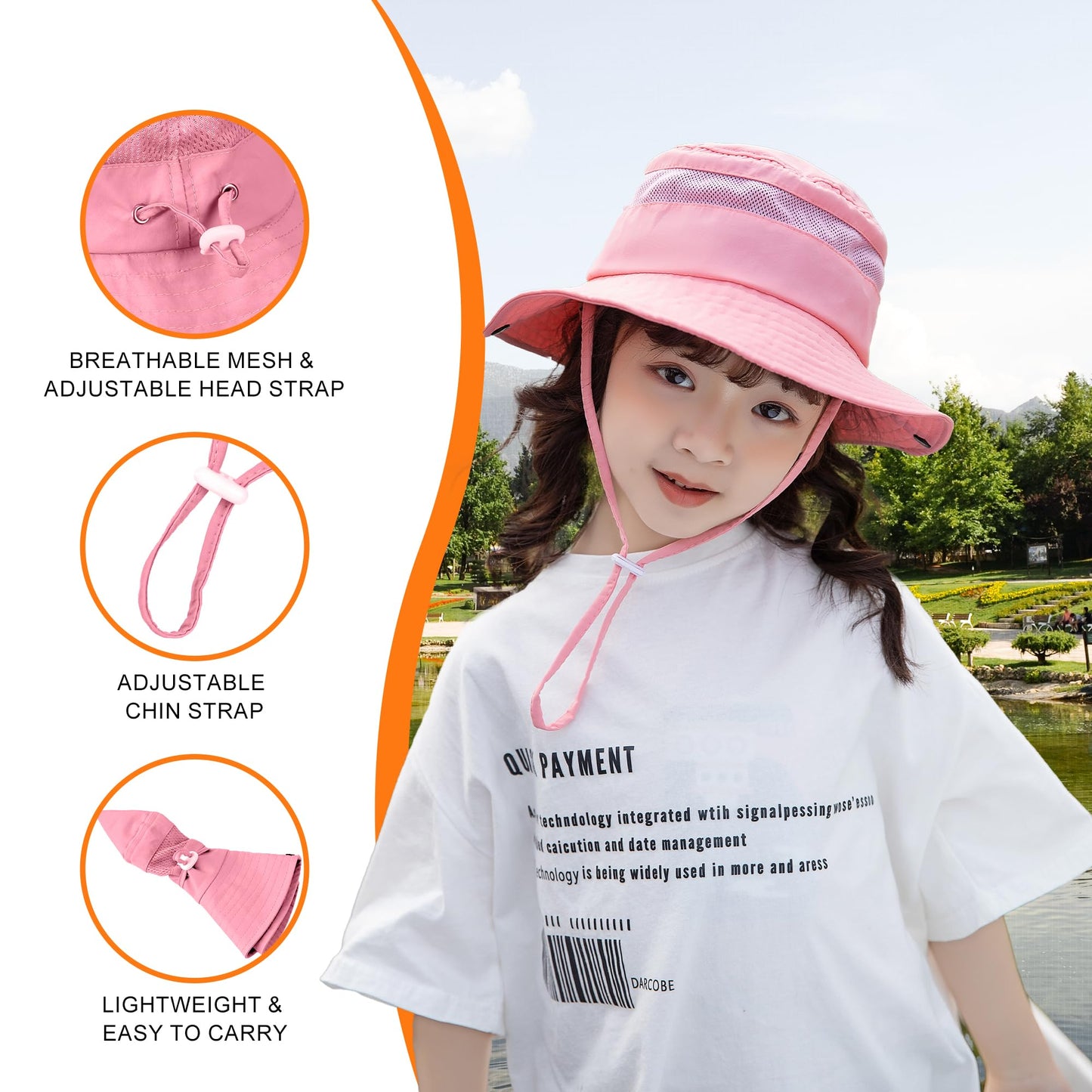 Kids Mosquito Head Net Hat - Bug Cap UPF 50+ Sun Protection for Beekeeping Garden Fishing