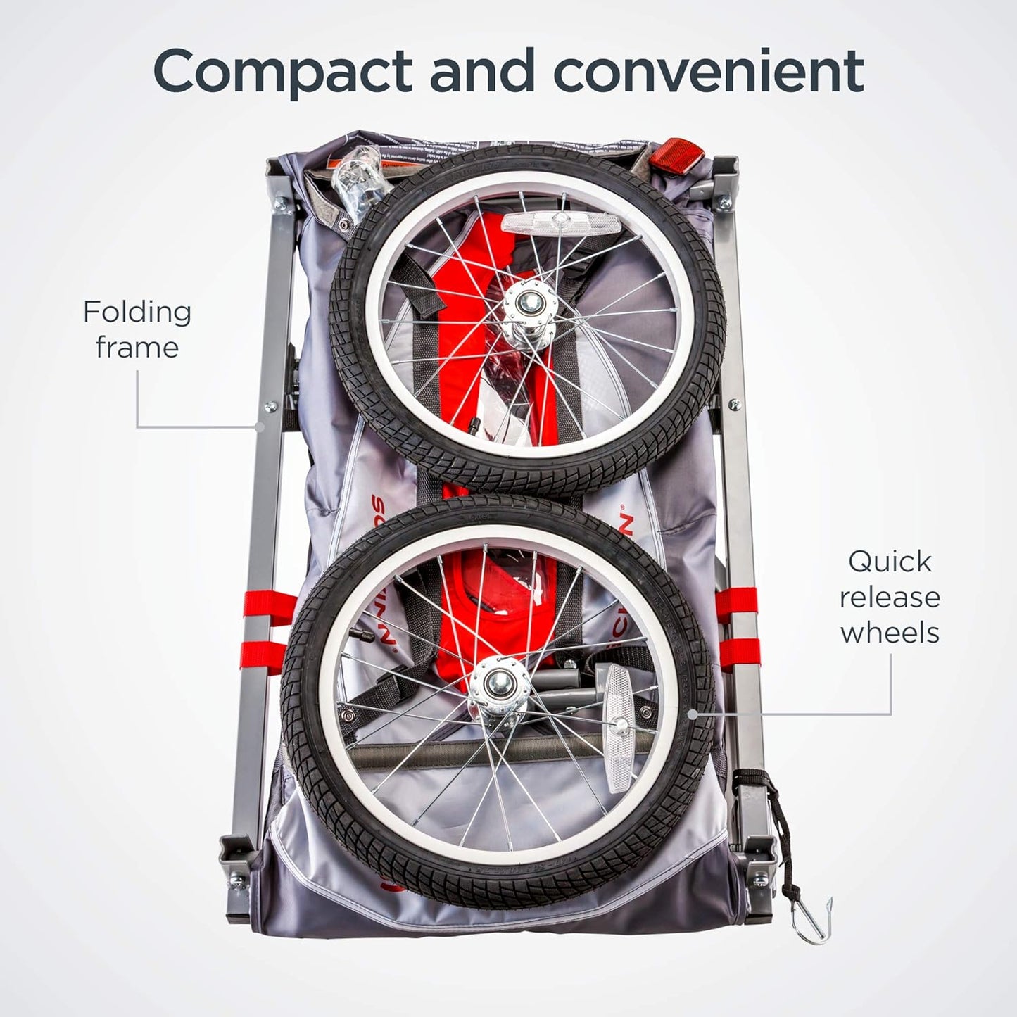 Schwinn Trailblazer Plus, Trailblazer, Joyrider or Echo Kids Bike Trailer, Single or Double Seat, Universal Coupler, Folding Frame, Quick-Release Wheels, Canopy, Schwinn Bike Trailer for Kids