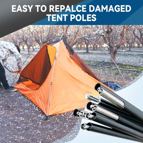 Clostnature Aluminum Tent Poles Replacement - 7001 T6 Heated Lightweight Aluminum Tent Poles, Fits Most Backpacking Tents, Tent Accessories for Camping, Hiking, Outdoor, Awning