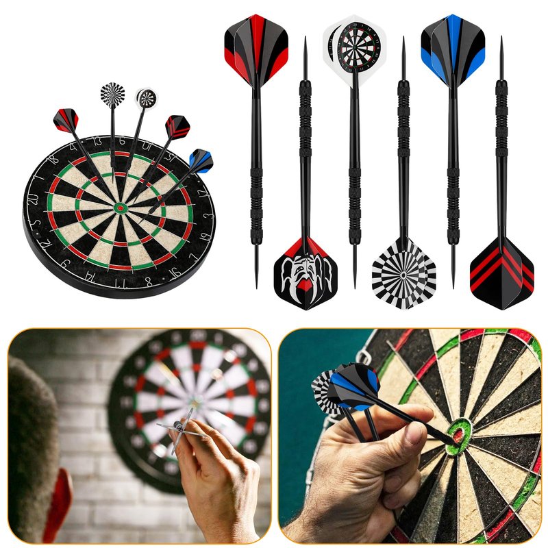 Accmor Metal Tip Darts, Steel Tip Darts, 14 Grams Professional Metal Darts, Darts Metal Tip Set, Metal Darts for Dartboard, 18 pcs 