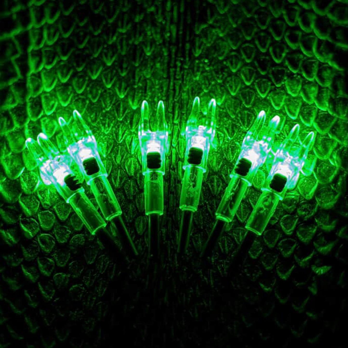 KEAUP 12 Pack X Lighted Nocks Universal Fit for Arrows with ID .204/.233/.244/.246 Light Up Nocks with ON/Off Switch for Archery Hunting