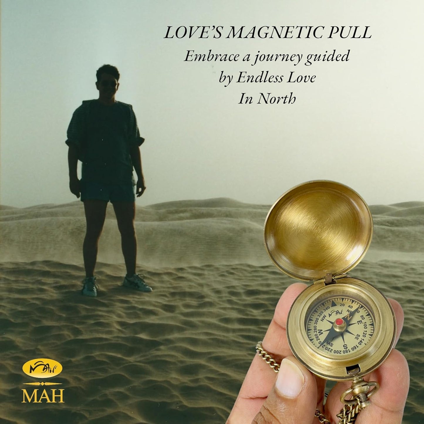 MAH Backpacking Navigation Handmade Brass Personalize Compass for Best Man Get Well Hiking Camping Hunting Trekking Sailing Adventure Travelling Graduation Day Birthday Gifts for Son Back to School