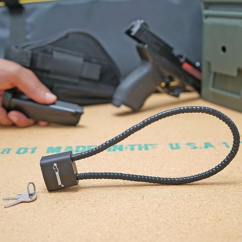 15" BOOMSTICK Cable Gun Lock - Keyed Different for Enhanced Security