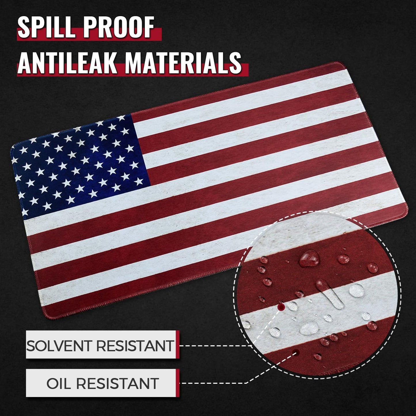 24"x12" Pistol Cleaning Mat and 100PCS 6" Cleaning Swabs - Cleaning Mat with Stitched Edges, Oil Resistant, Non-Slip Mat for All Handguns - Large Mats Cleaning Kit