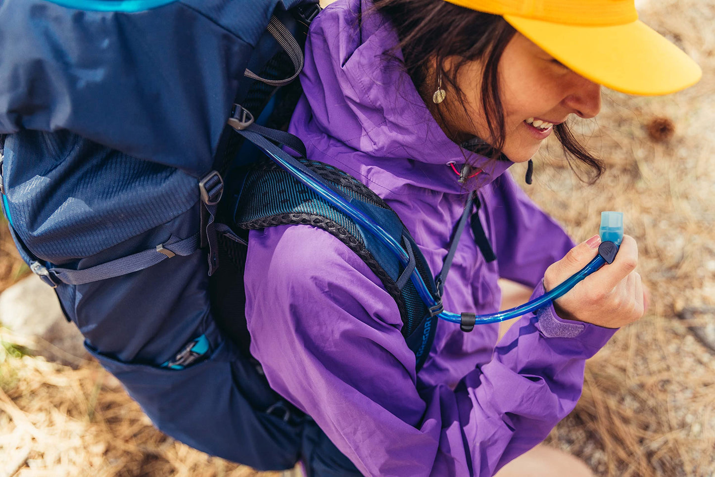 Gregory Jade 63L Women's Day Hiking Backpack, Ventilated Backpanel, Built-In Hydration Attachment for Bladder (Reservoir Not Included), Small/Medium, Midnight Navy