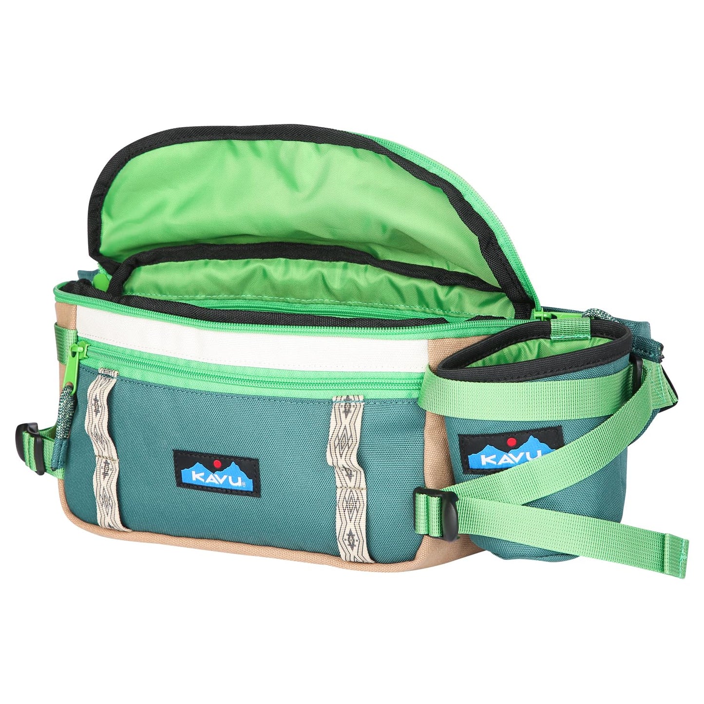 KAVU Washtucna Belt Bag Fanny Pack With Detachable Beverage Cooler - Fun Camp