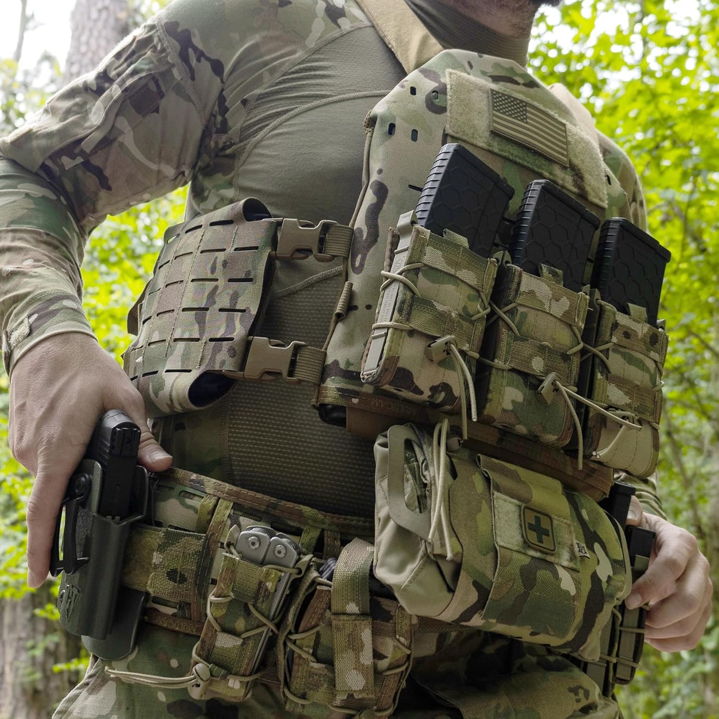 High Speed Gear MOLLE Mounted Handcuff Taco Pouch | Universal Handcuff Holster Fits Chain and Hinged Cuffs