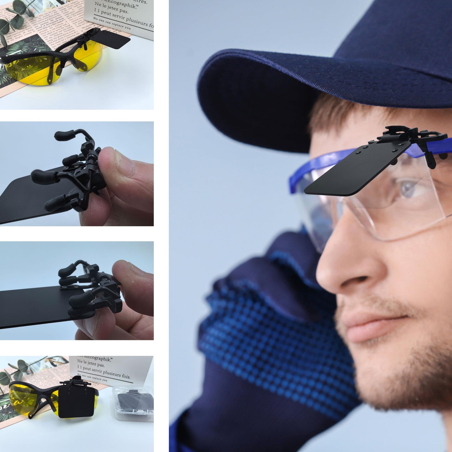 2 Packs International Standard Shooting Glasses Blinders Occluder Clip Patch Goggles Blocking Piece Eyecups Archery Blinds